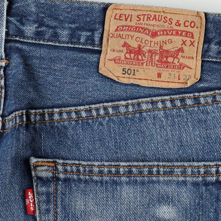 Levi's 501 Euro Model Straight Denim Pants Men's W32 cotton blue type Vintage Second Hand