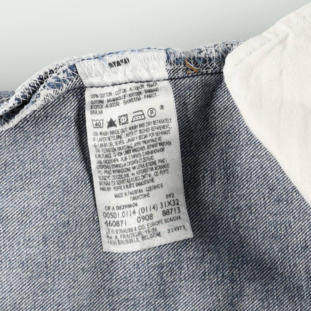 Levi's 501 Euro Model Straight Denim Pants Men's W32 cotton blue type Vintage Second Hand