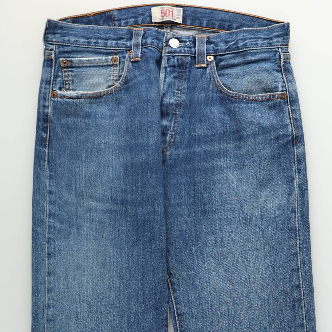 Levi's 501 Euro Model Straight Denim Pants Men's W32 cotton blue type Vintage Second Hand