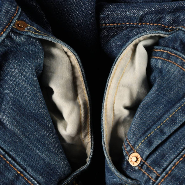 Levi's 501 Euro model straight denim pants for men, size W34 cotton blue type Vintage Second Hand