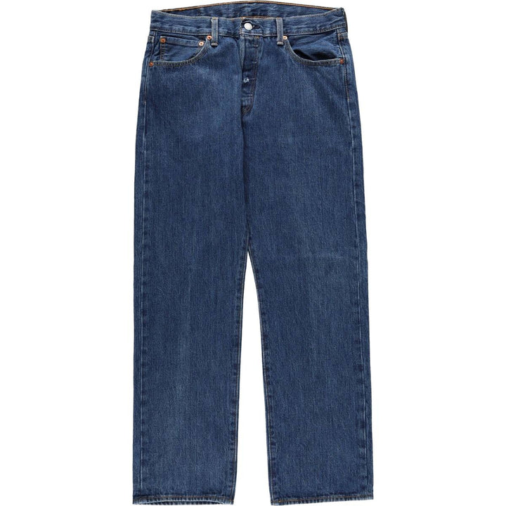 Levi's 501 straight denim pants for men, size W34 cotton blue type Vintage Second Hand