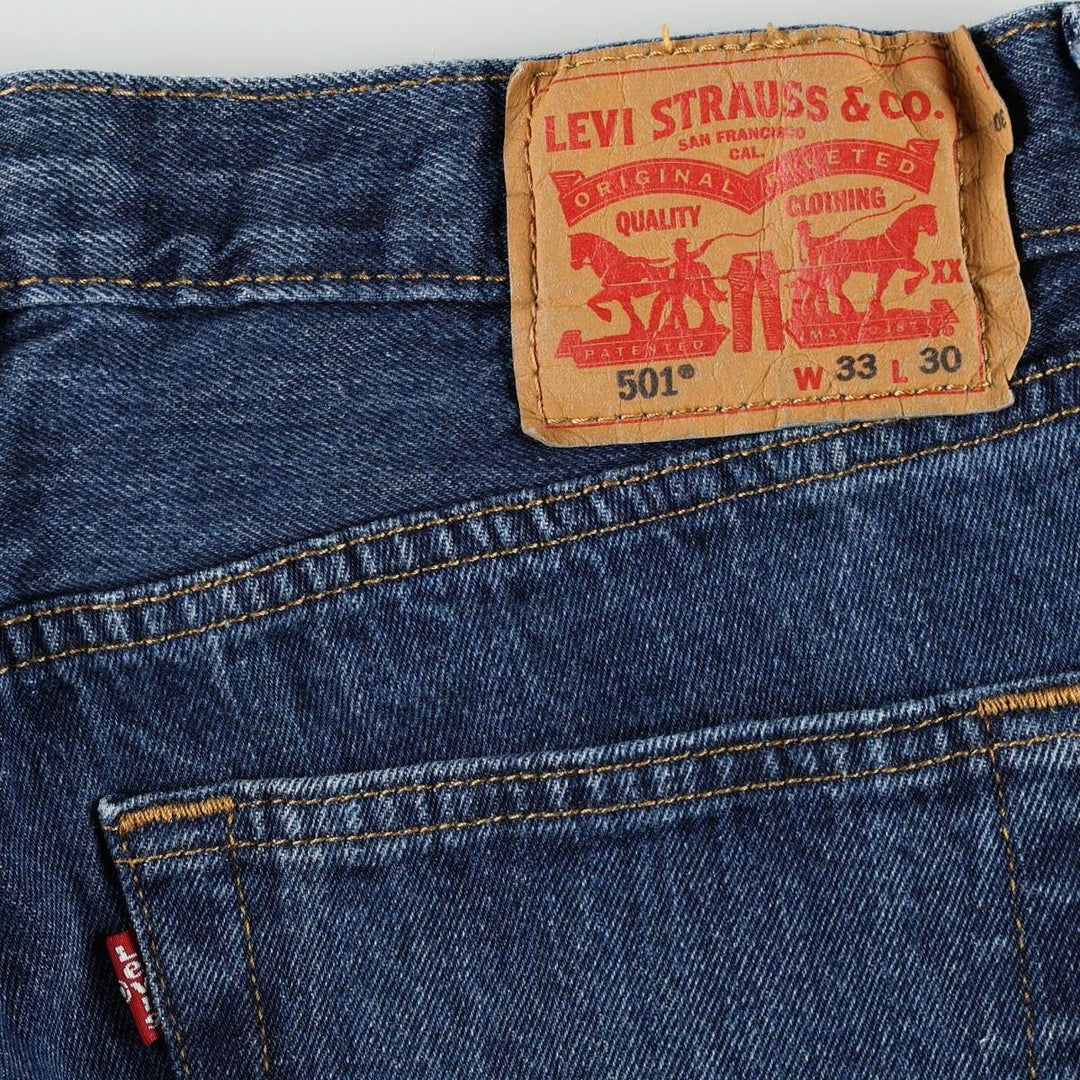 Levi's 501 straight denim pants for men, size W34 cotton blue type Vintage Second Hand