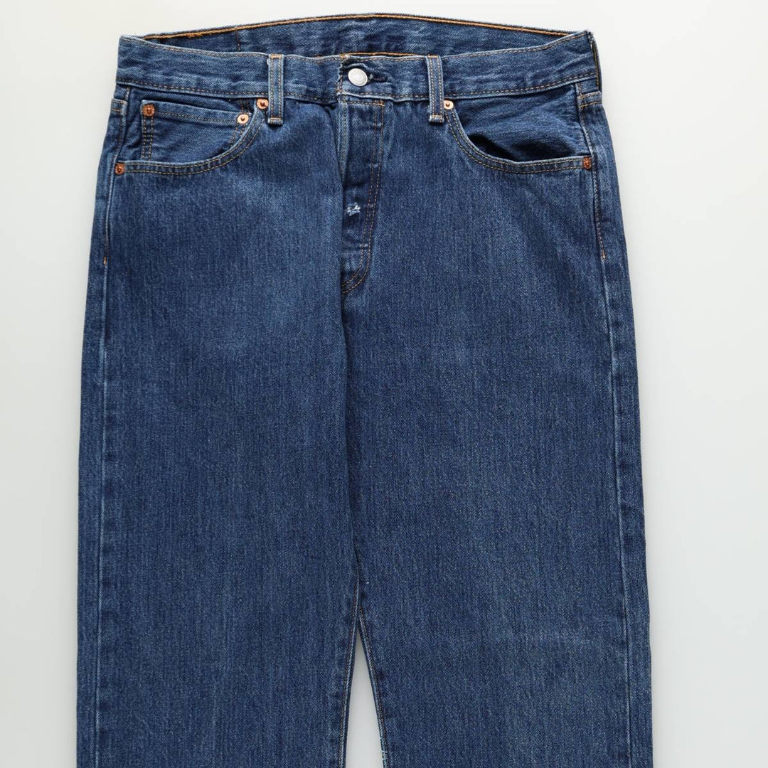 Levi's 501 straight denim pants for men, size W34 cotton blue type Vintage Second Hand