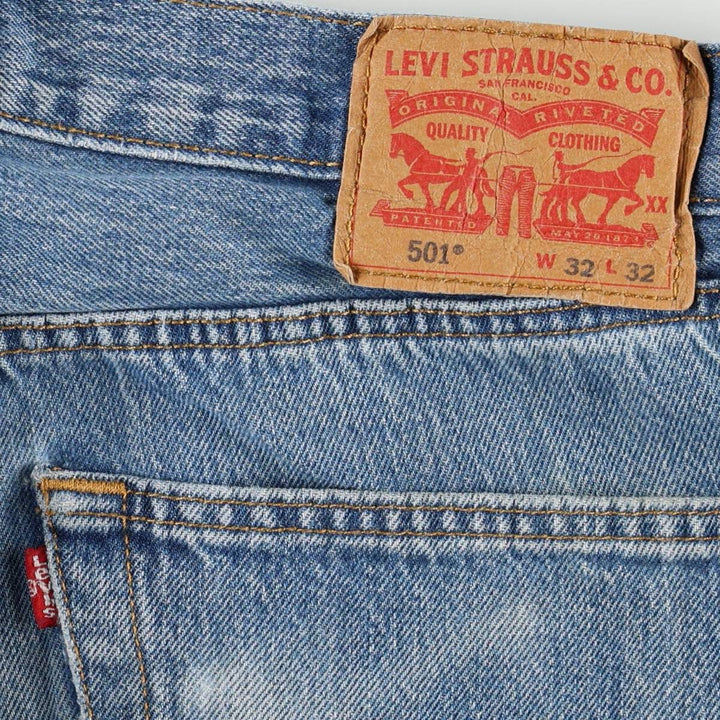 Levi's 501 straight denim pants for men, size W34 unclear blue type Vintage Second Hand