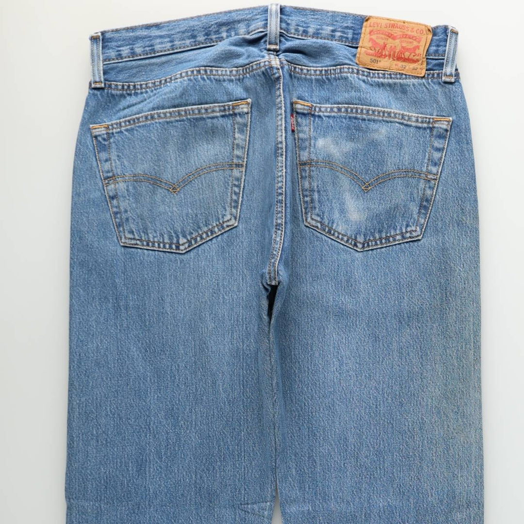 Levi's 501 straight denim pants for men, size W34 unclear blue type Vintage Second Hand
