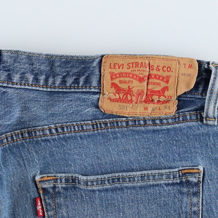 Levi's 501 straight denim pants for men, size W35 unclear blue type Vintage Second Hand