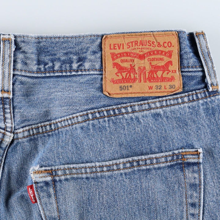 Levi's 501 straight denim pants for men, size W33 unclear blue type Vintage Second Hand