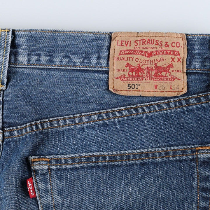 Levi's 501 Euro Model Straight Denim Pants Men's W36 cotton blue type Vintage Second Hand