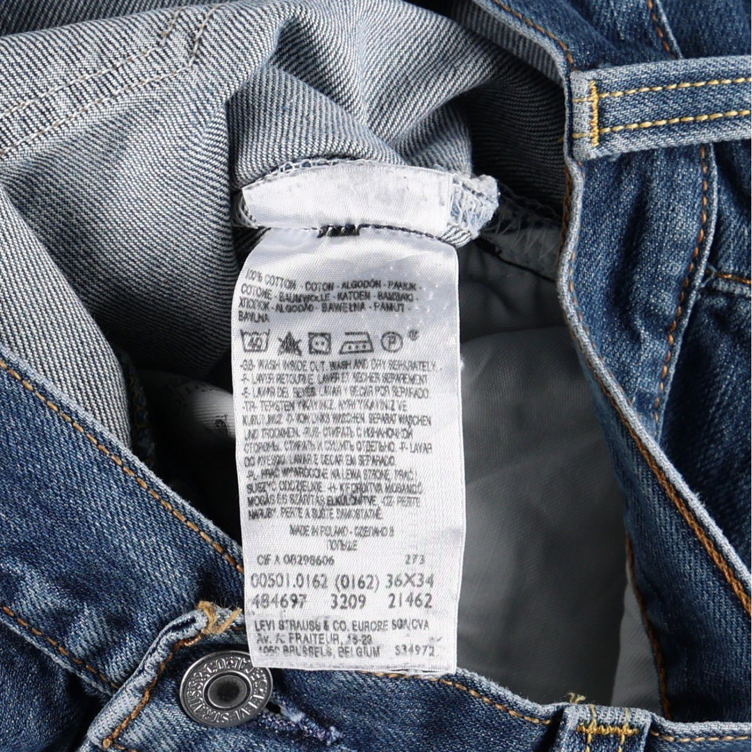 Levi's 501 Euro Model Straight Denim Pants Men's W36 cotton blue type Vintage Second Hand