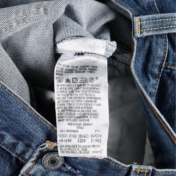 Levi's 501 Euro Model Straight Denim Pants Men's W36 cotton blue type Vintage Second Hand