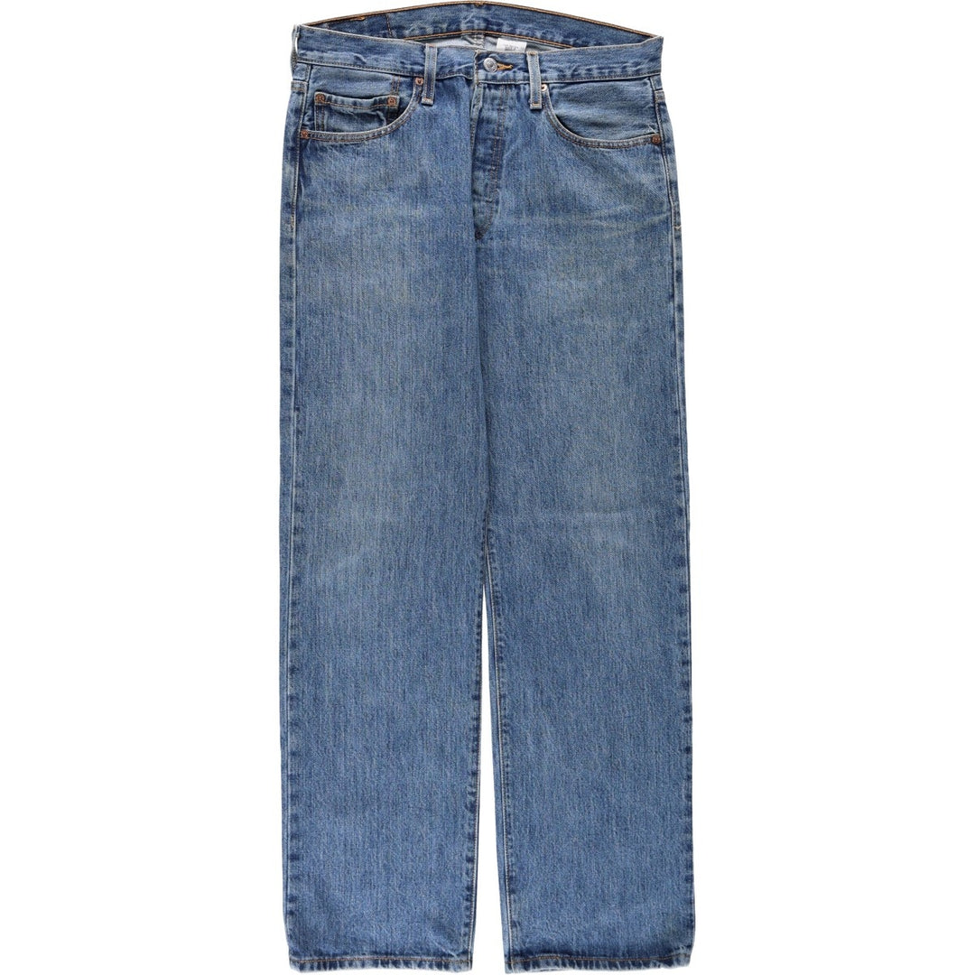 00'S Levi's 501 straight denim pants for men, size W32 cotton blue type Vintage Second Hand