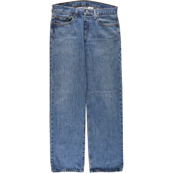 00'S Levi's 501 straight denim pants for men, size W32 cotton blue type Vintage Second Hand