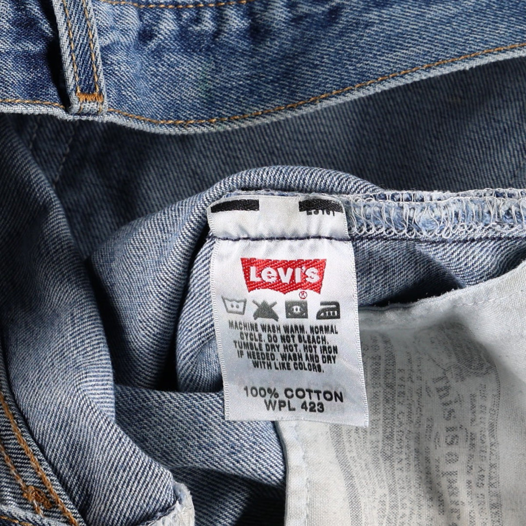 00'S Levi's 501 straight denim pants for men, size W32 cotton blue type Vintage Second Hand