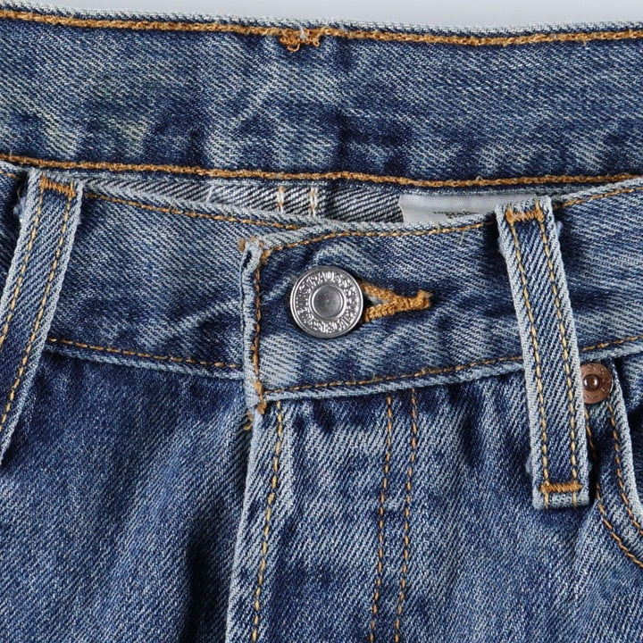 00'S Levi's 501 straight denim pants for men, size W32 cotton blue type Vintage Second Hand