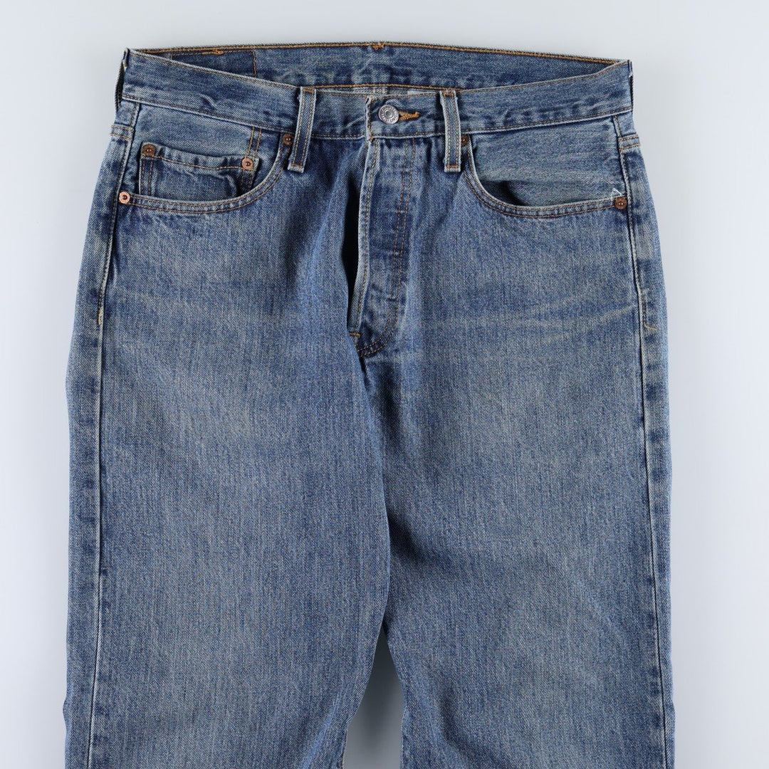 00'S Levi's 501 straight denim pants for men, size W32 cotton blue type Vintage Second Hand