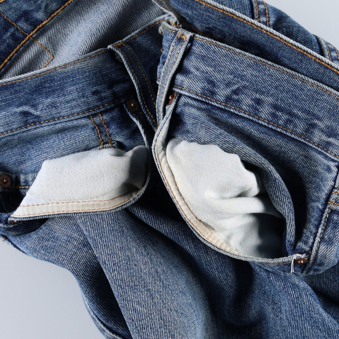 00'S Levi's 501 straight denim pants for men, size W32 cotton blue type Vintage Second Hand