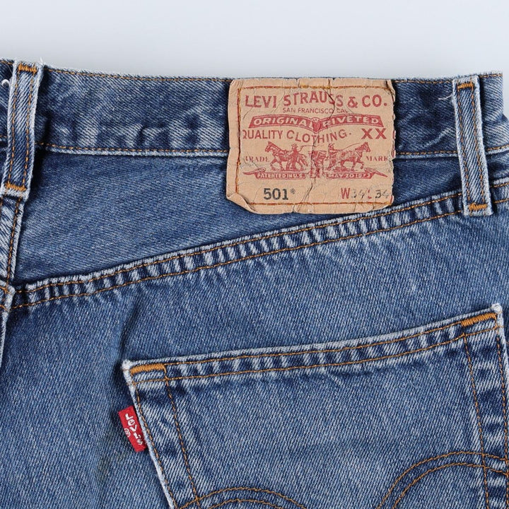 Levi's 501 Euro model straight denim pants for men, size W34 cotton blue type Vintage Second Hand