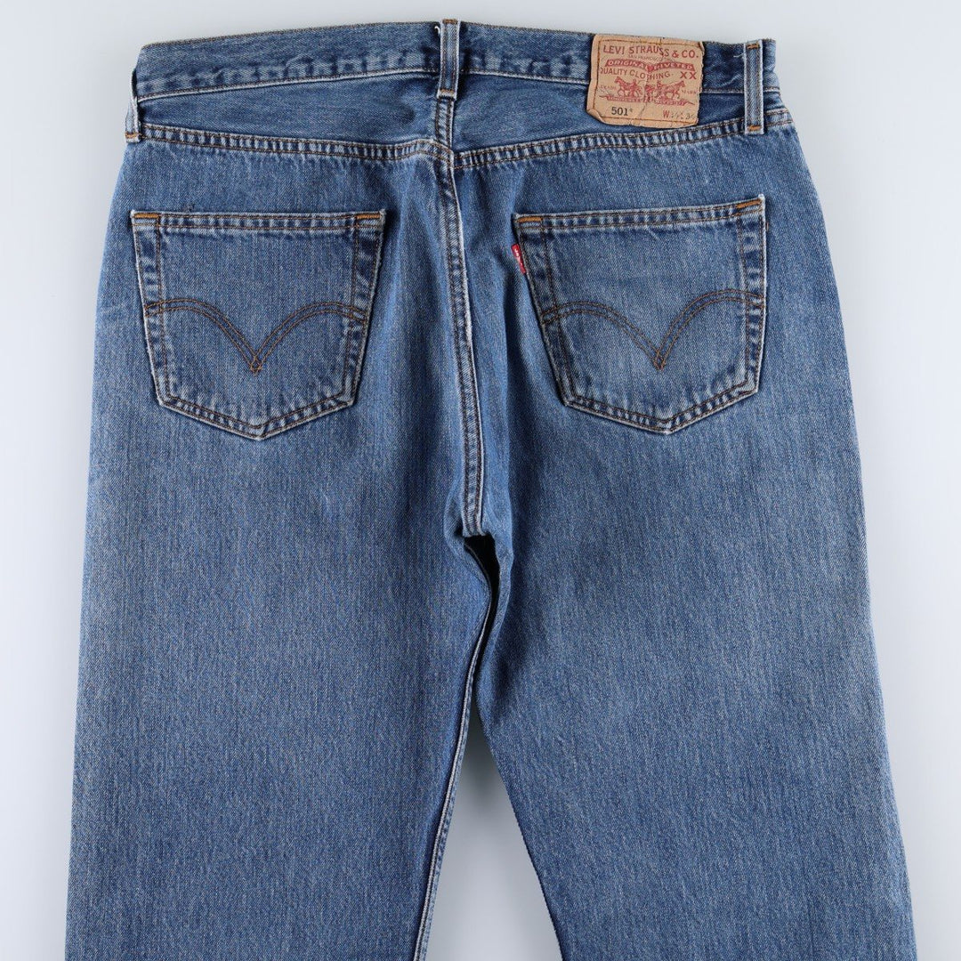 Levi's 501 Euro model straight denim pants for men, size W34 cotton blue type Vintage Second Hand