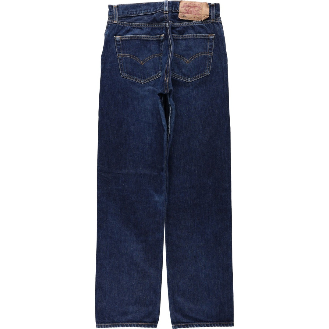 Levi's 501 Euro Model Straight Denim Pants, Women's Size L (W28 equivalent) cotton blue type Vintage Second Hand