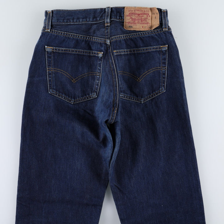 Levi's 501 Euro Model Straight Denim Pants, Women's Size L (W28 equivalent) cotton blue type Vintage Second Hand