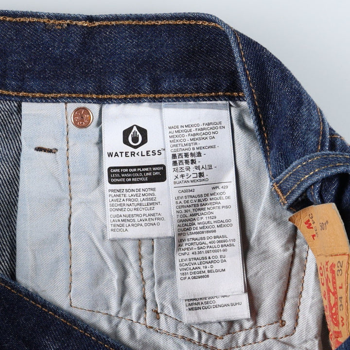 Levi's 501 straight denim pants for men, size W34 cotton blue type Vintage Second Hand