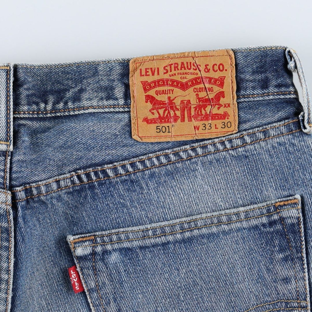 Levi's 501 straight denim pants for men, size W34 unclear blue type Vintage Second Hand
