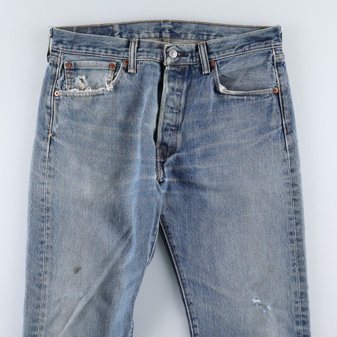Levi's 501 straight denim pants for men, size W34 unclear blue type Vintage Second Hand