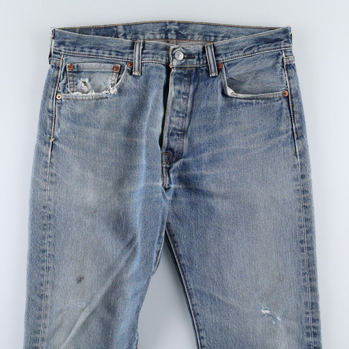 Levi's 501 straight denim pants for men, size W34 unclear blue type Vintage Second Hand