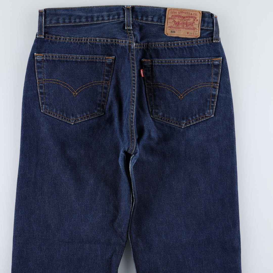 2000'S Levi's 501-0101 Euro Model Straight Denim Pants, Made in England, Men's W31 (approx.) cotton blue type Vintage Second Hand
