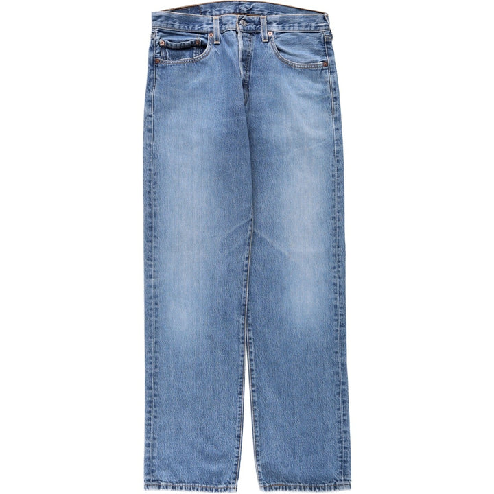 00'S Levi's 501 straight denim pants for men, size W33 cotton blue type Vintage Second Hand