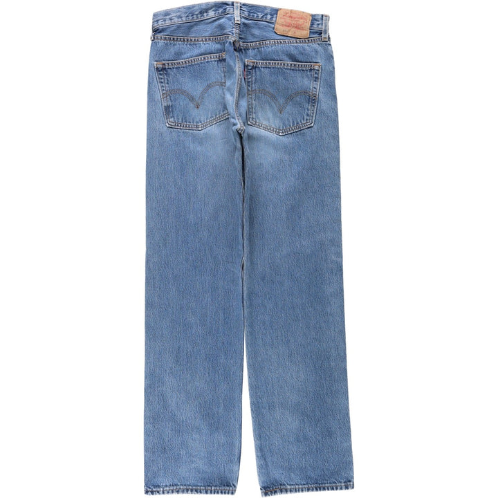 00'S Levi's 501 straight denim pants for men, size W33 cotton blue type Vintage Second Hand