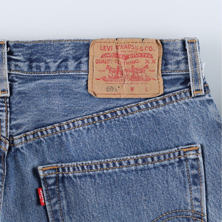 00'S Levi's 501 straight denim pants for men, size W33 cotton blue type Vintage Second Hand