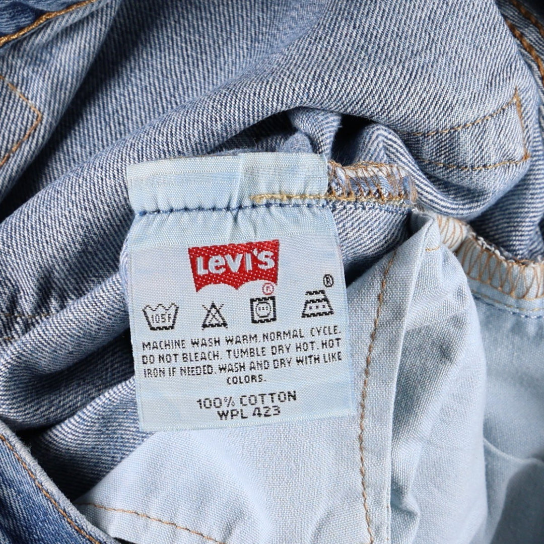 00'S Levi's 501 straight denim pants for men, size W33 cotton blue type Vintage Second Hand
