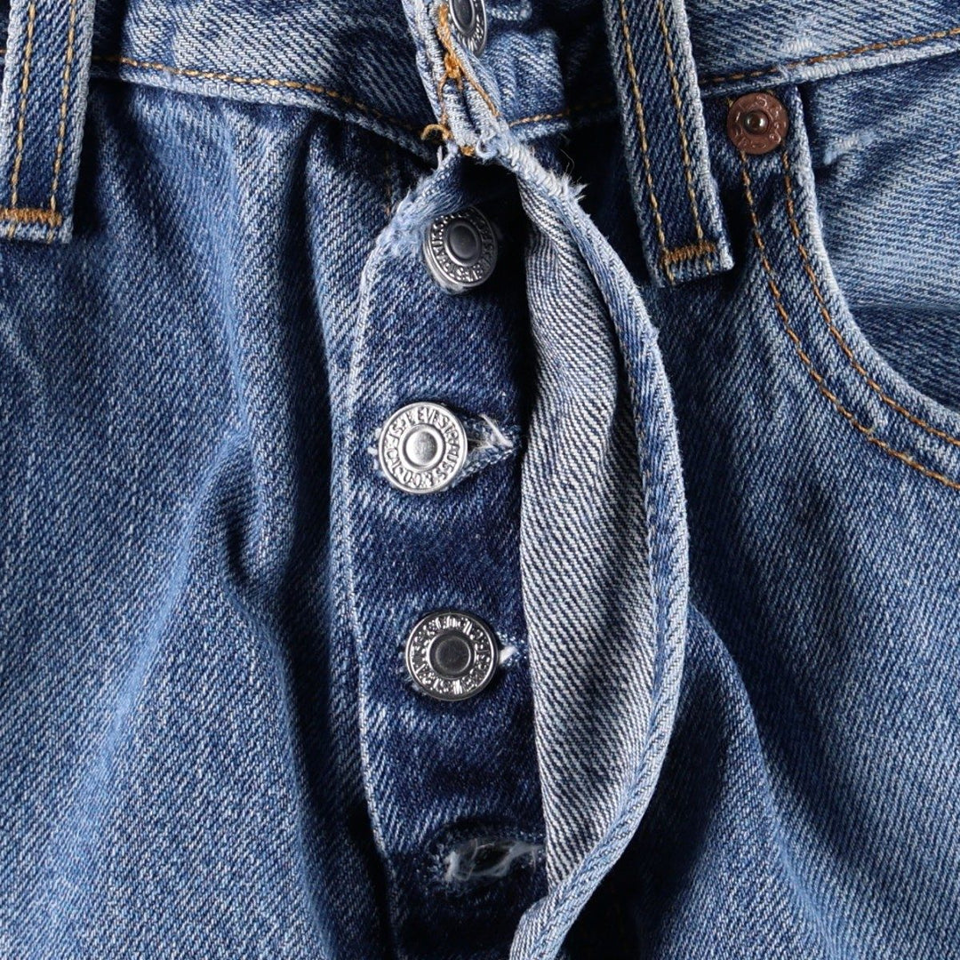 00'S Levi's 501 straight denim pants for men, size W33 cotton blue type Vintage Second Hand