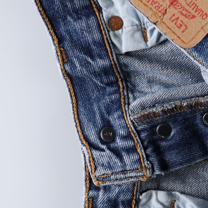 00'S Levi's 501 straight denim pants for men, size W33 cotton blue type Vintage Second Hand