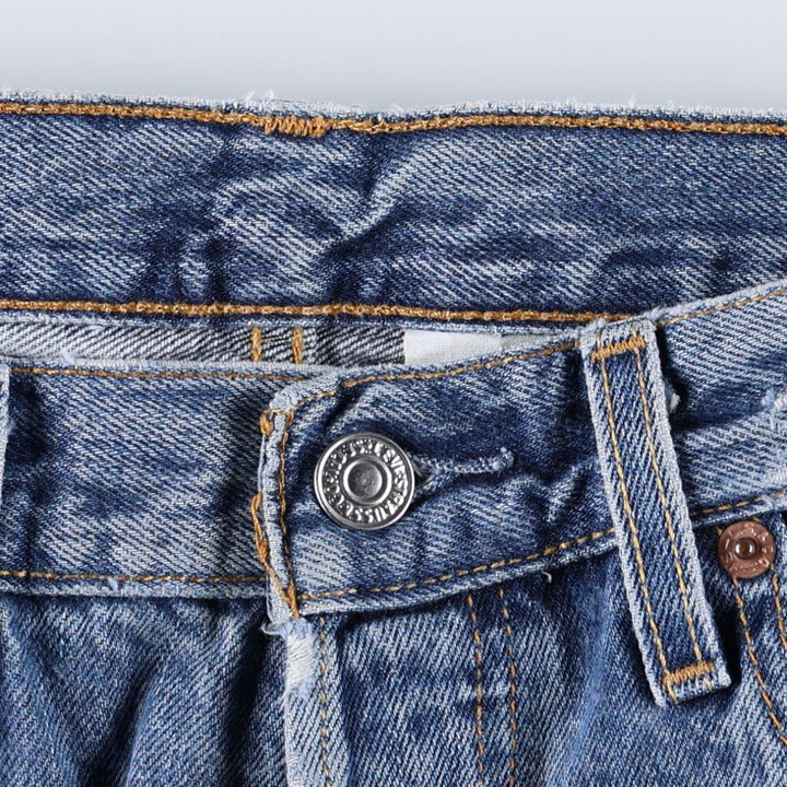 00'S Levi's 501 straight denim pants for men, size W33 cotton blue type Vintage Second Hand