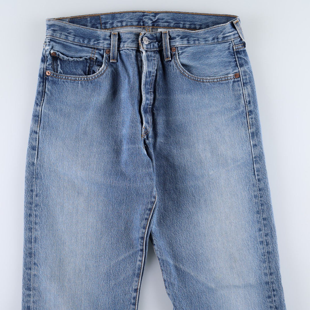 00'S Levi's 501 straight denim pants for men, size W33 cotton blue type Vintage Second Hand