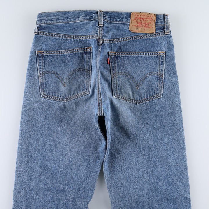 00'S Levi's 501 straight denim pants for men, size W33 cotton blue type Vintage Second Hand