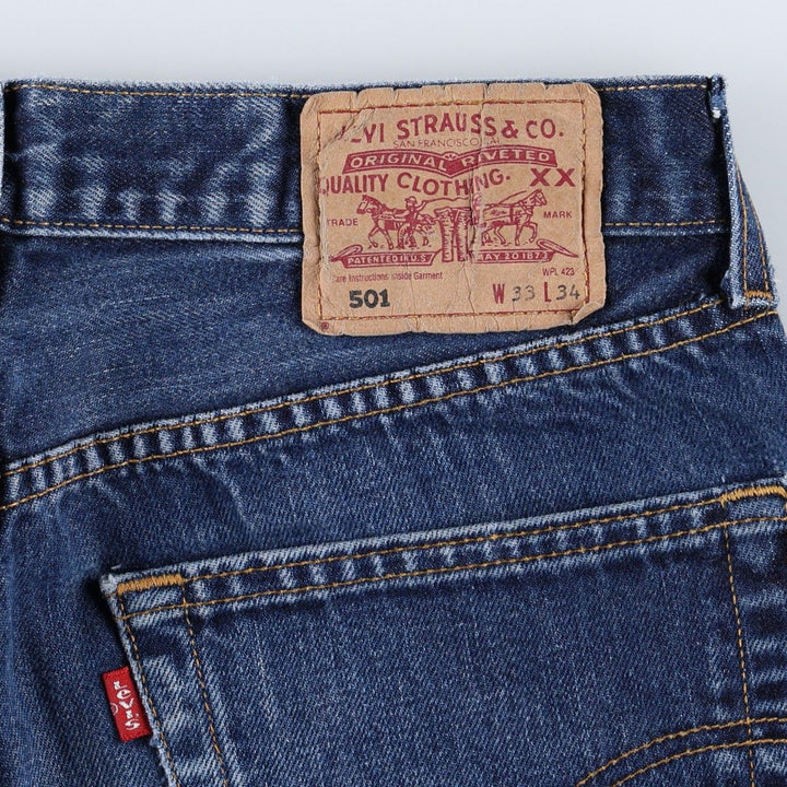 2000'S Levi's 501-0101 Euro Model Straight Denim Pants, Men's Size W31 (approx.) cotton blue type Vintage Second Hand