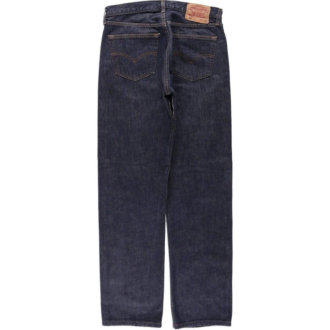 2000'S Levi's 501-0104 Euro Model Straight Denim Pants, Men's W32 (approx.) cotton navy blue type Vintage Second Hand