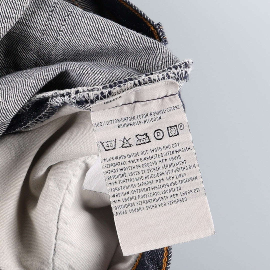2000'S Levi's 501-0104 Euro Model Straight Denim Pants, Men's W32 (approx.) cotton navy blue type Vintage Second Hand