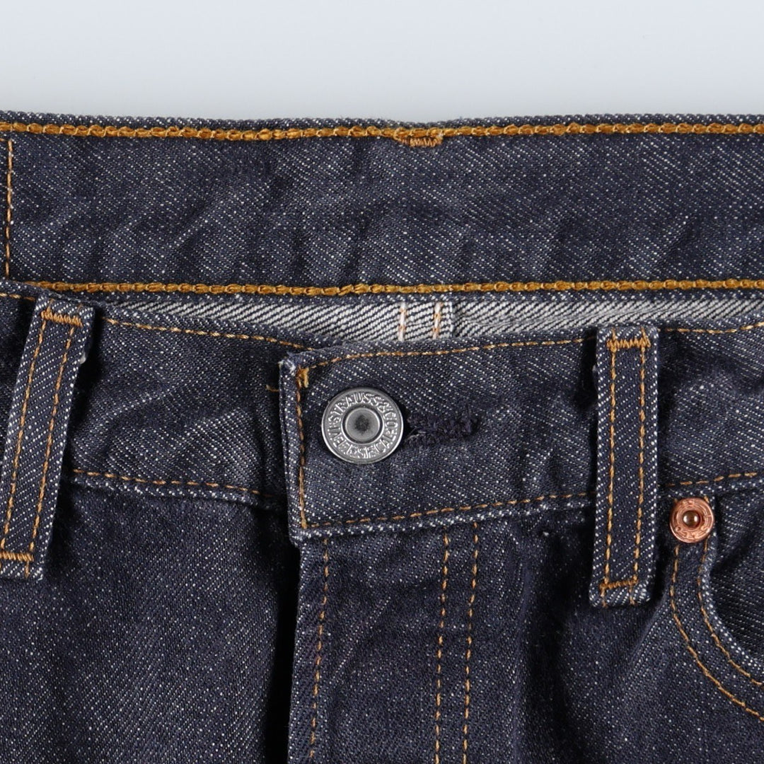 2000'S Levi's 501-0104 Euro Model Straight Denim Pants, Men's W32 (approx.) cotton navy blue type Vintage Second Hand