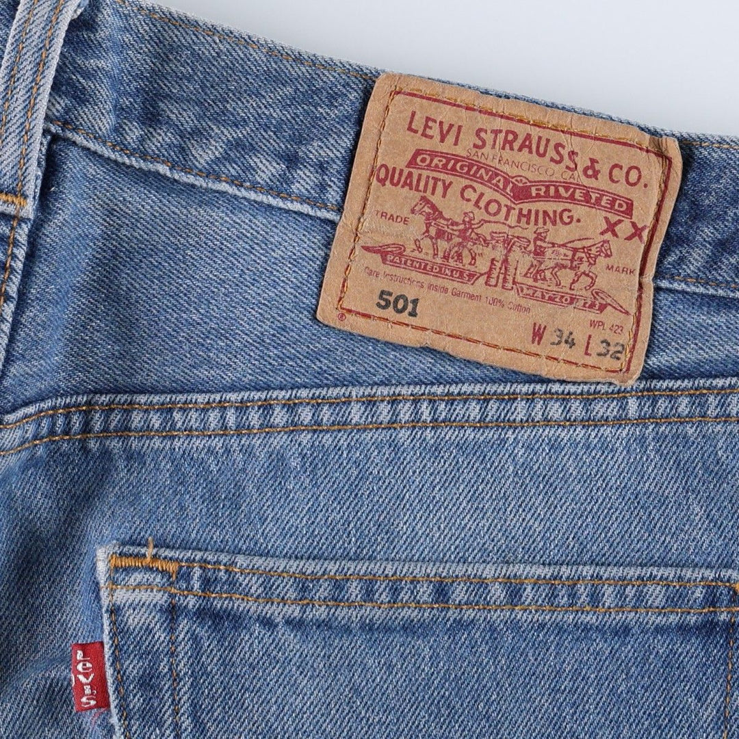 90'S Levi's 501-0114 Straight Denim Pants Made in USA Men's W34 Vintage cotton blue type Vintage Second Hand