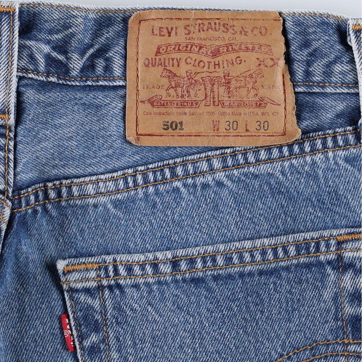 90'S Levi's 501-0193 Straight Denim Pants Made in USA Men's W28 Vintage cotton blue type Vintage Second Hand