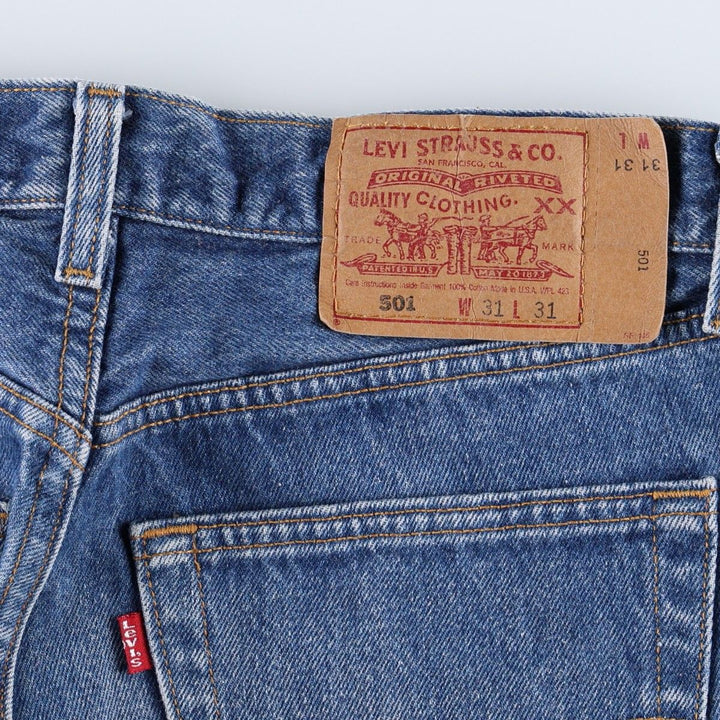 90'S Levi's 501-0115 Straight Denim Pants, Made in USA, Men's, W30, Vintage cotton blue type Vintage Second Hand