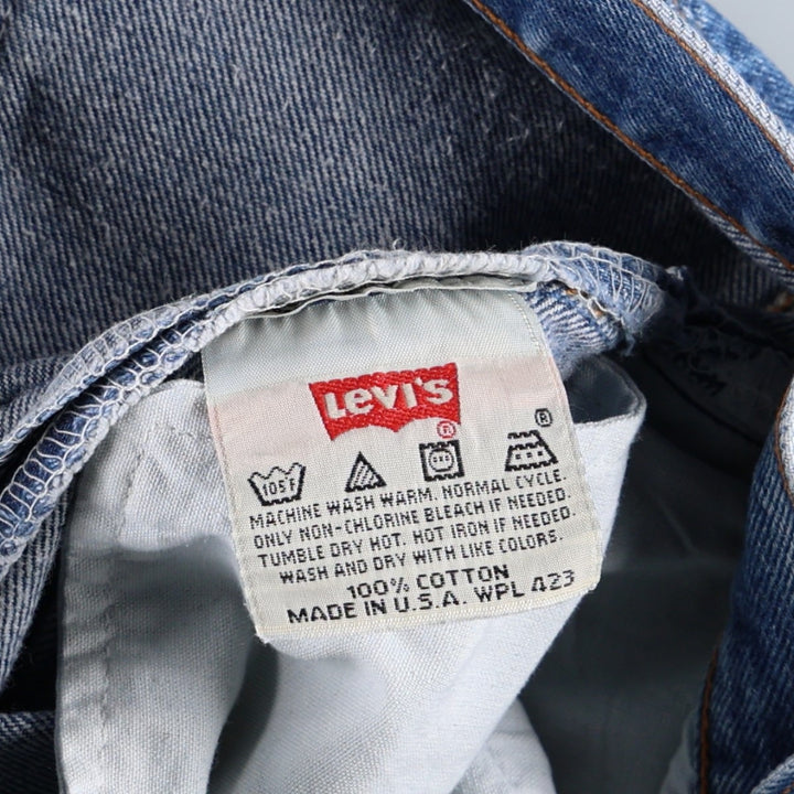 90'S Levi's 501-0115 Straight Denim Pants, Made in USA, Men's, W30, Vintage cotton blue type Vintage Second Hand