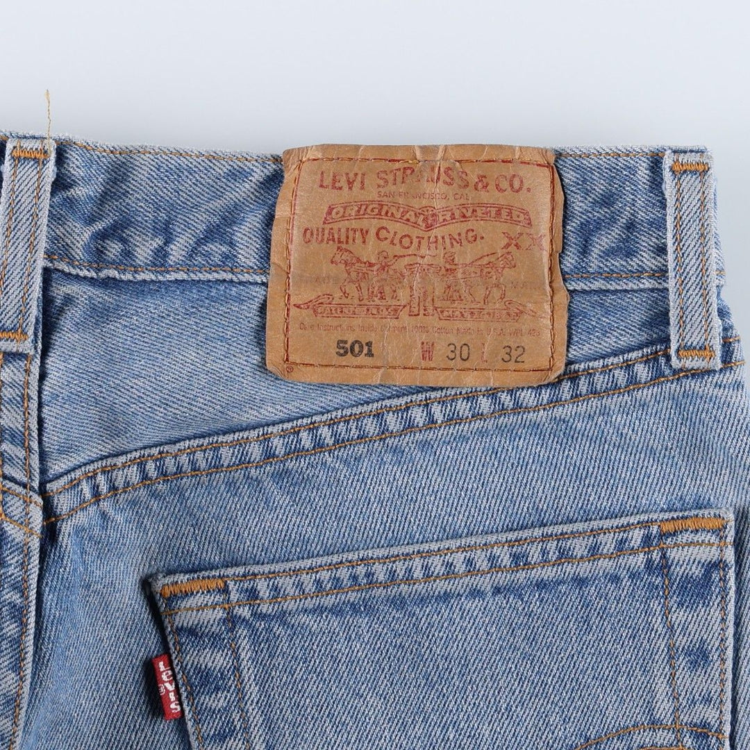 90'S Levi's 501-0193 Straight Denim Pants Made in USA Men's W29 Vintage cotton blue type Vintage Second Hand