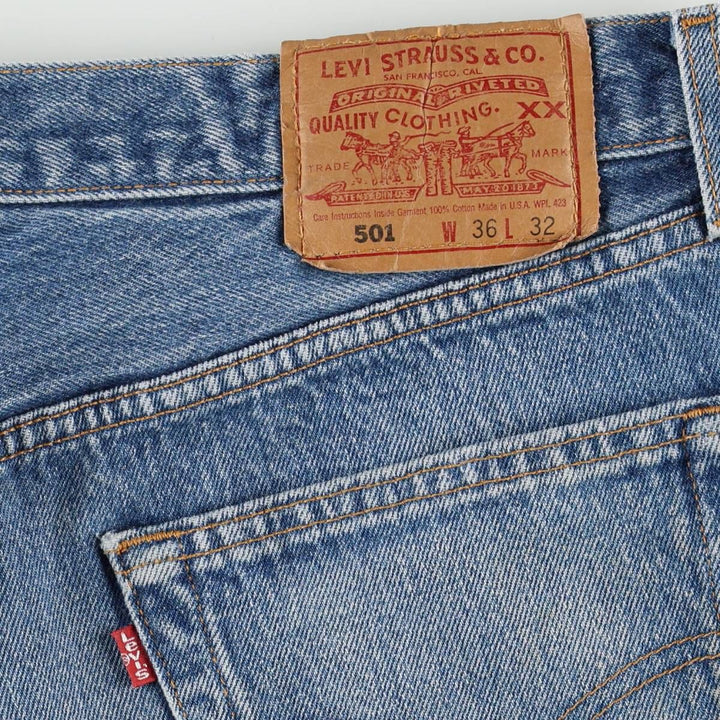 90'S Levi's 501-0115 Straight Denim Pants Made in USA Men's W34 Vintage cotton blue type Vintage Second Hand