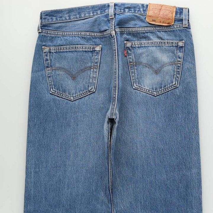 90'S Levi's 501-0115 Straight Denim Pants Made in USA Men's W34 Vintage cotton blue type Vintage Second Hand