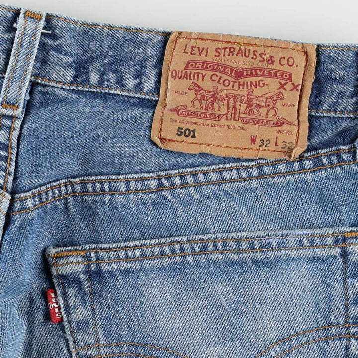 90'S Levi's 501-0114 Straight Denim Pants Made in USA Men's W31 Vintage cotton blue type Vintage Second Hand